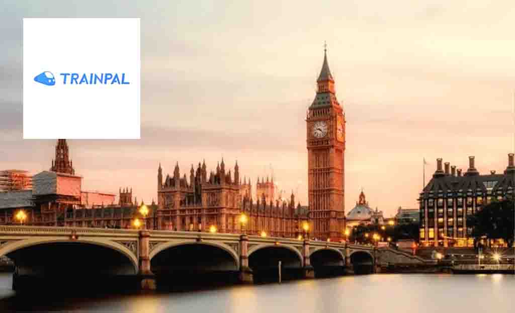 Trainpal logo placed over an eye of the london eye
